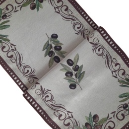 Bieżnik gobelinowy oliwki 45x136