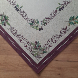 Obrus gobelinowy oliwki 100x100