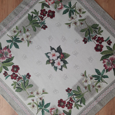 Obrus gobelinowy kwiaty 100x100 Obrus gobelinowy kwiaty 100x100