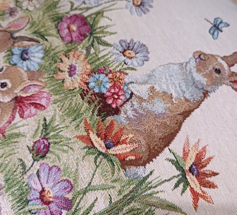 Poszewka gobelinowa WIELKANOCNA zajączki 45x45