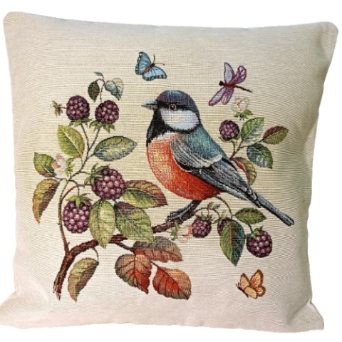 Poszewka gobelinowa ptaszek 45x45